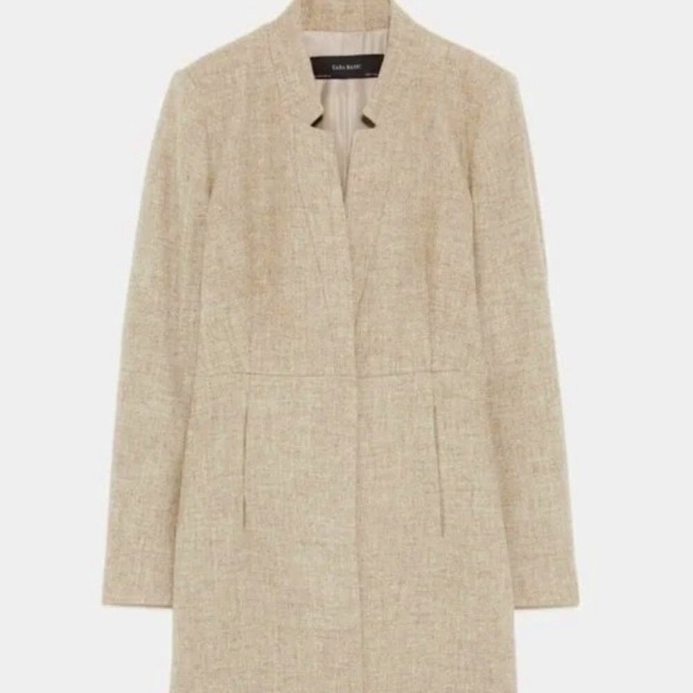 Zara Mid-Length Lambswool Jacket Size M